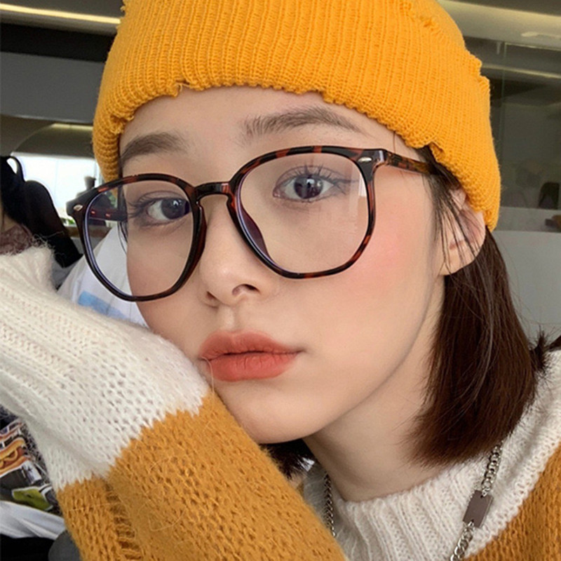 潮流女复古大框个性黑框眼镜框大脸显瘦近视学生眼镜女可配度数男