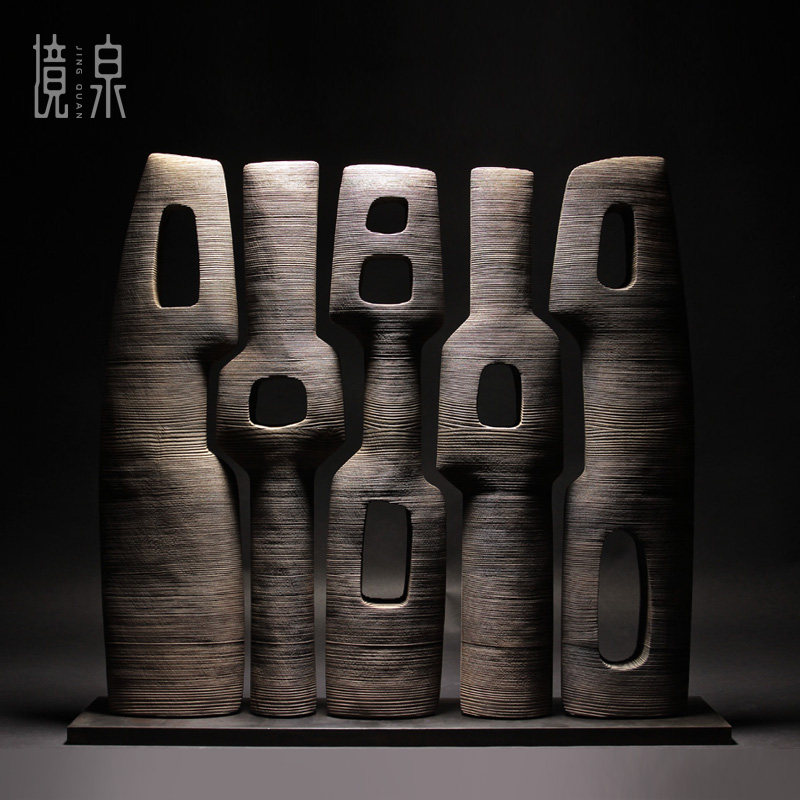 抽象木雕木雕工工艺品台面摆件样板艺术装置酒店摆件