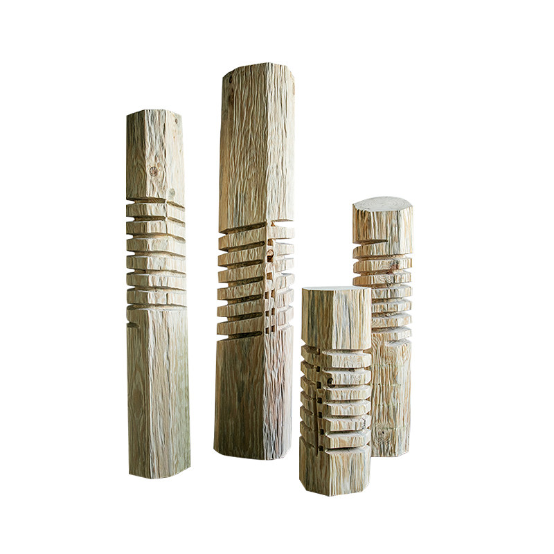 大型木桩雕塑艺术品酒店大堂会所大厅户外庭院景观工艺品落地摆件