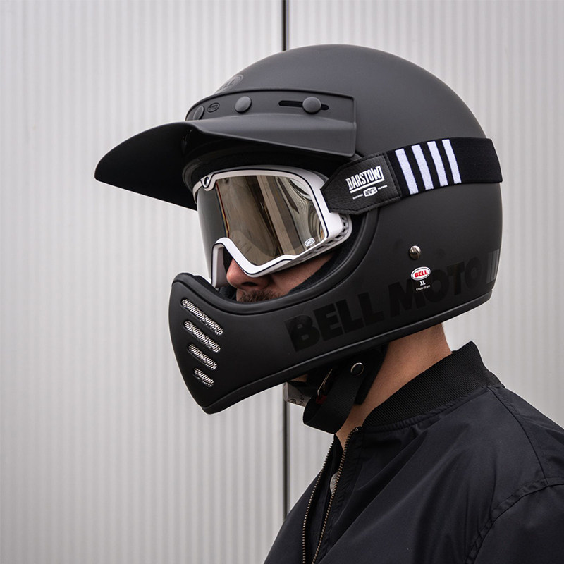 bellmoto3个性复古越野拉力哈雷摩托车骑行全盔摩托车头盔