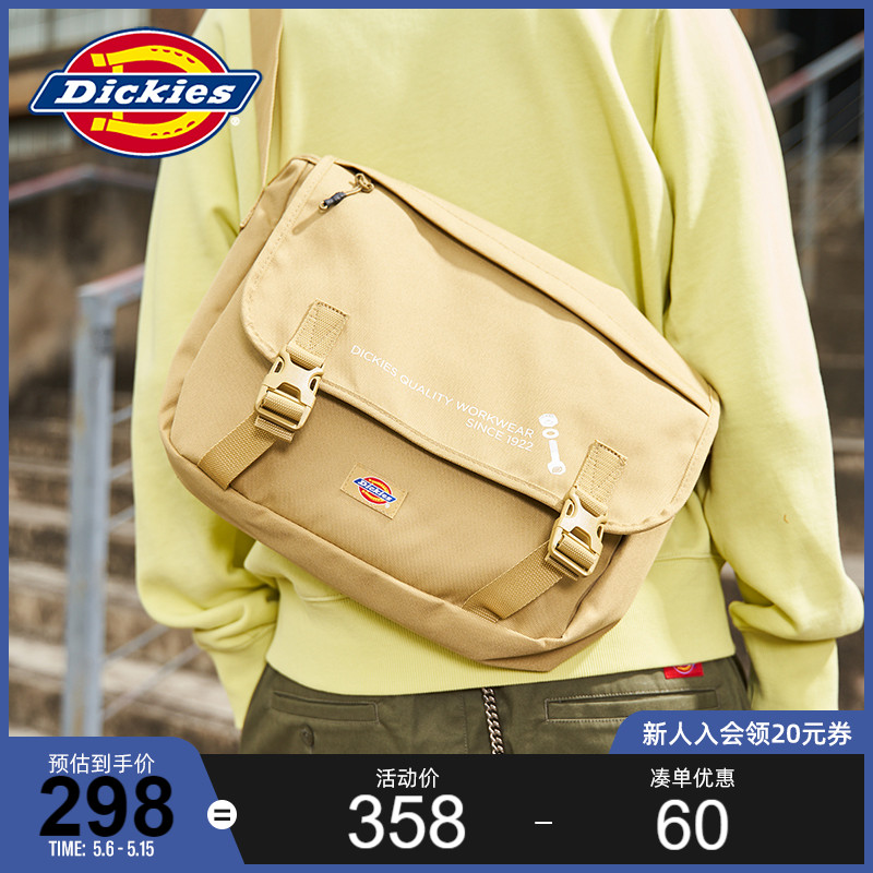 Dickies斜挎包 LOGO印花邮差包男女情侣款单肩休闲斜挎包