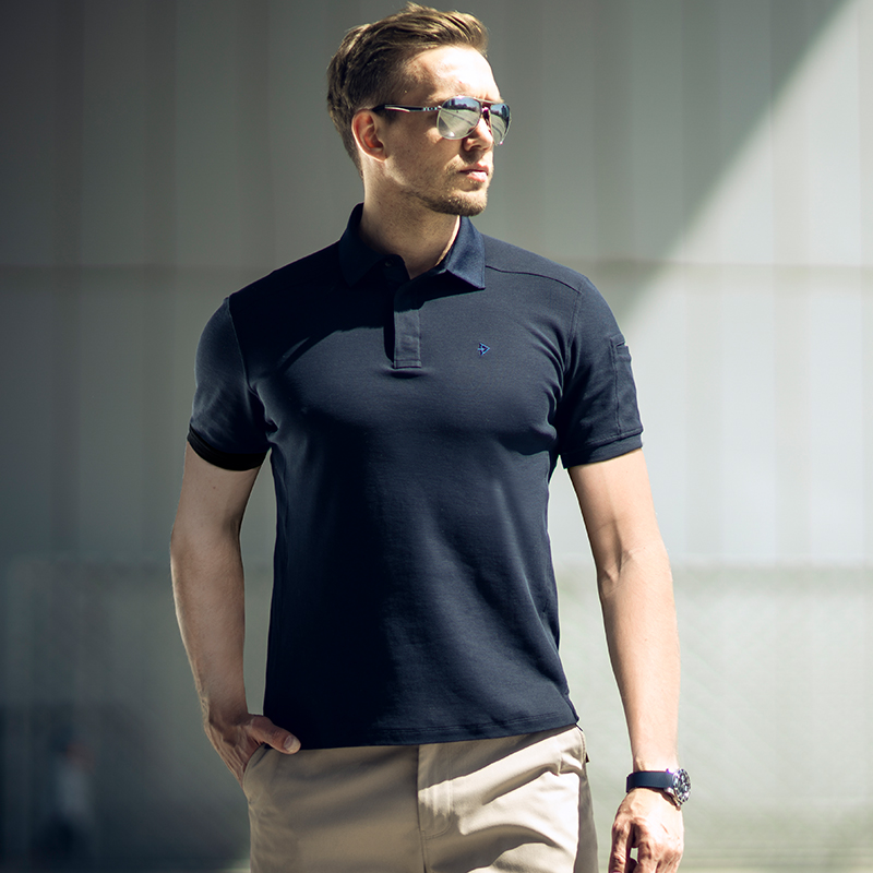 龙牙暗涛高支棉POLO衫男士夏季战术T恤修身百搭翻领（二等品）