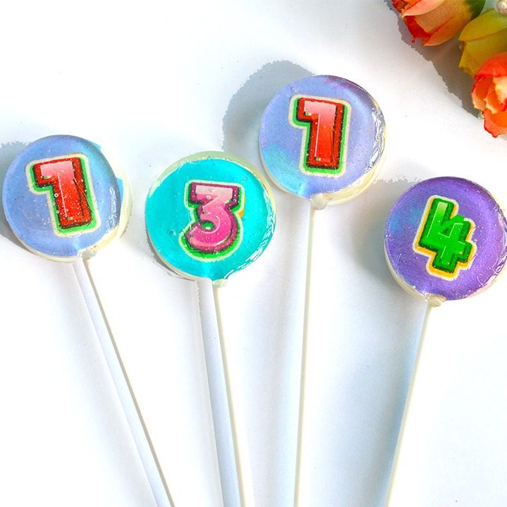 万圣节糖果网红14g可爱数字相片手工创意棒棒糖传统糖果