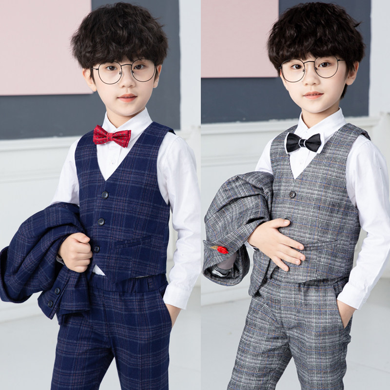 儿童西服男小西装伴郎婚礼钢琴演出服正装花童西服