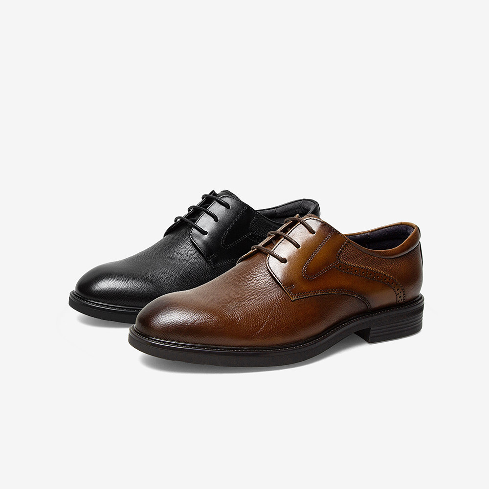 bata商务务正装鞋男春秋秋季商场新款英伦牛皮正装皮鞋