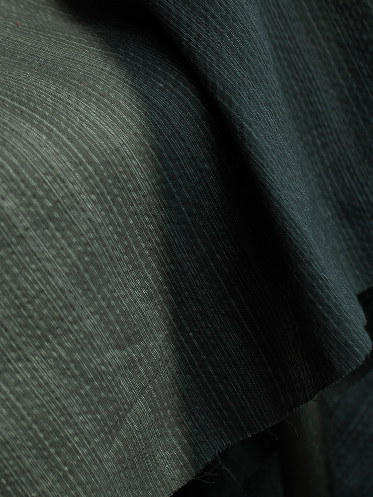 青灰色布料 轻微泡泡感条纹衬衫裙春夏服装面料棉麻面料布匹_双氙车灯