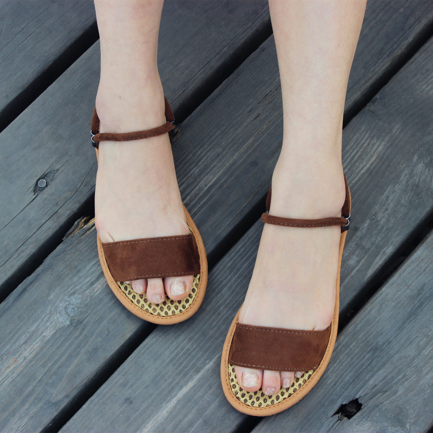 夏季新款吸汗透气手工凉鞋女棕丝鞋森女百搭舒适