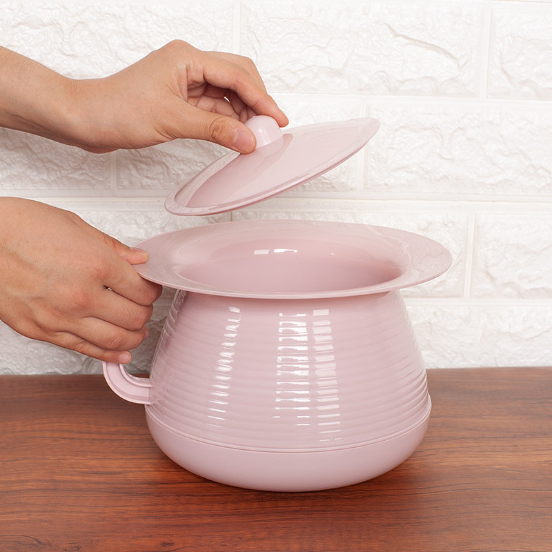 新款手提痰盂塑料大众痰盂 防滑痰壶 塑料痰盂儿童带盖婴幼儿尿桶