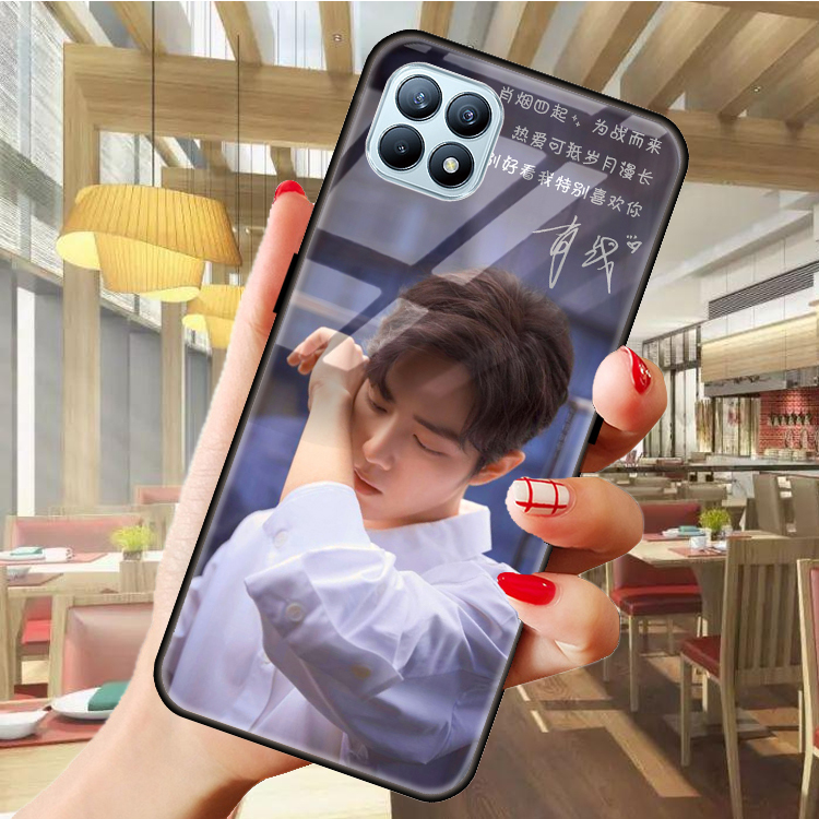 reno4se肖战手机壳oppo保护套diy潮牌个性玻璃手机保护套