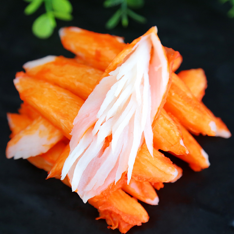 网红手撕蟹柳蟹足棒即食蟹肉棒冰鲜蟹柳寿司火锅500g蟹香鱼柳
