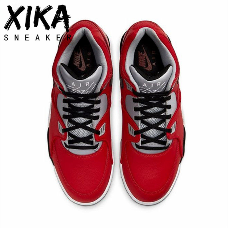 耐克nikeairflight白红男子气垫缓震篮篮球鞋