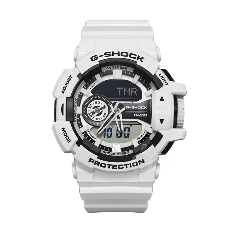 casio卡西欧手表男g-shock未来战士白武士白虎限定男表 ga-400-7a