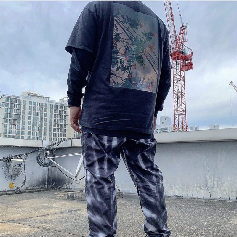 fog fear of god花卉短袖复线男女同款休闲宽松相片t恤高街美 潮