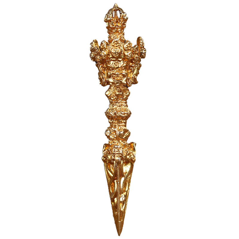 尼泊尔手工艺纯铜大威威德金刚降魔杵挂密宗护身项坠