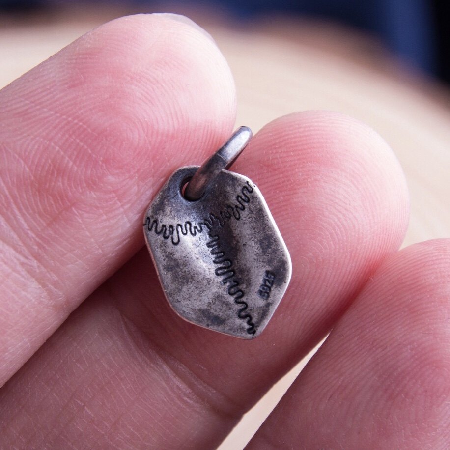 三界s925纯银复刻鹿骨吊坠挂牌文玩仿真侧挂项坠