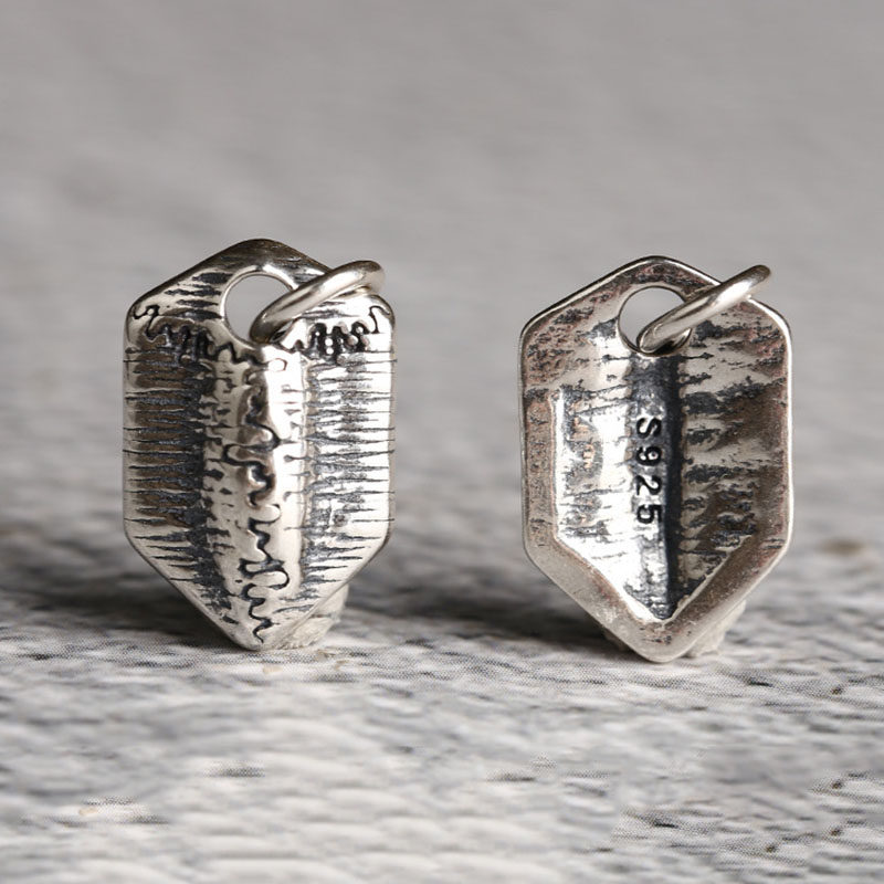 三界s925纯银复刻鹿骨吊坠挂牌文玩仿真侧挂项坠