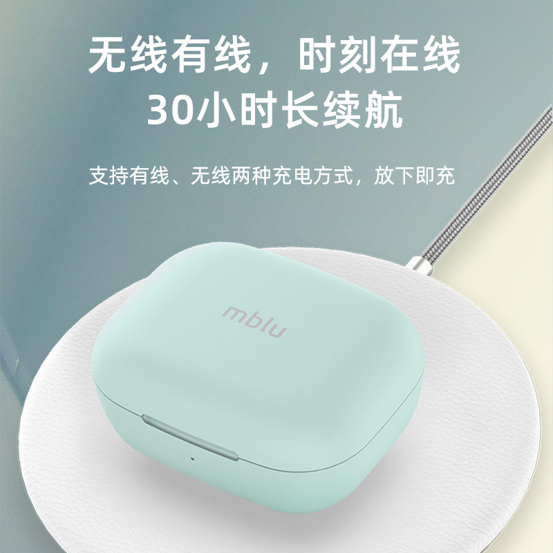 魅蓝blus主动降噪无线蓝牙耳机魅族入耳通话运动蓝牙耳机