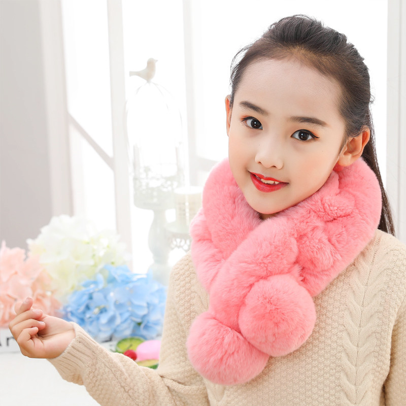 儿童围巾秋冬季女童宝宝围脖男童小女孩保暖韩版潮围巾