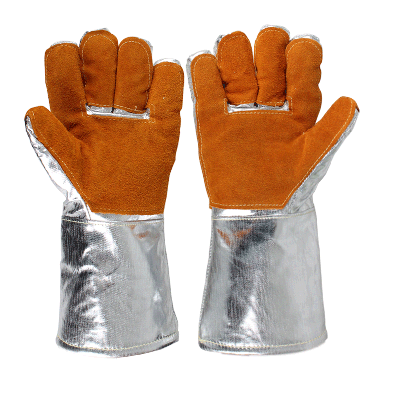 手套耐高温300-400度防烫隔热铝箔高温五指加厚防护手套