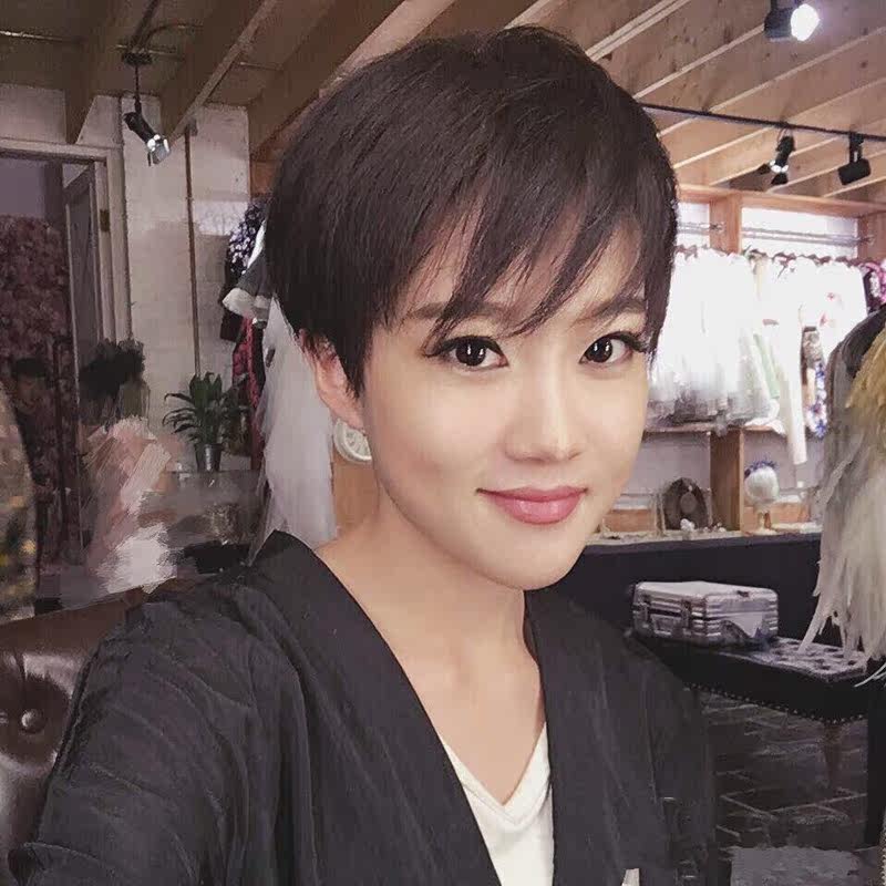 假发女短发帅气中性网红气质修脸逼真蓬松发型时尚韩国短直发bobo