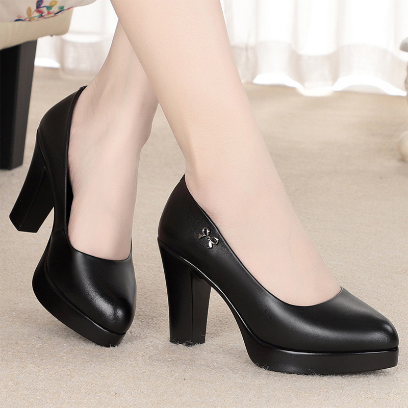 皮鞋春季女鞋真皮单鞋女职业女式女装女单上班单鞋