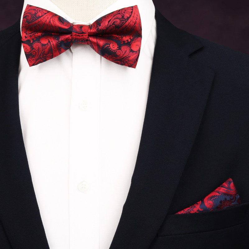男士领结口袋套装结婚婚礼蝴蝶结伴郎新郎英伦领结