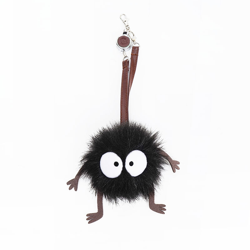 日本totoro宫崎骏正版千与千寻煤球灰尘精灵黑炭公仔毛绒布艺类玩具