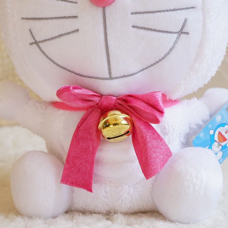 日本doraemon哆啦梦白白色雪花大号叮当猫机器猫毛绒毛绒布艺类玩具