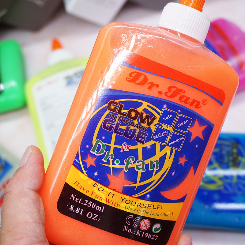 康汇水晶光材料发光荧光超亮起泡夜光彩色胶水粘土