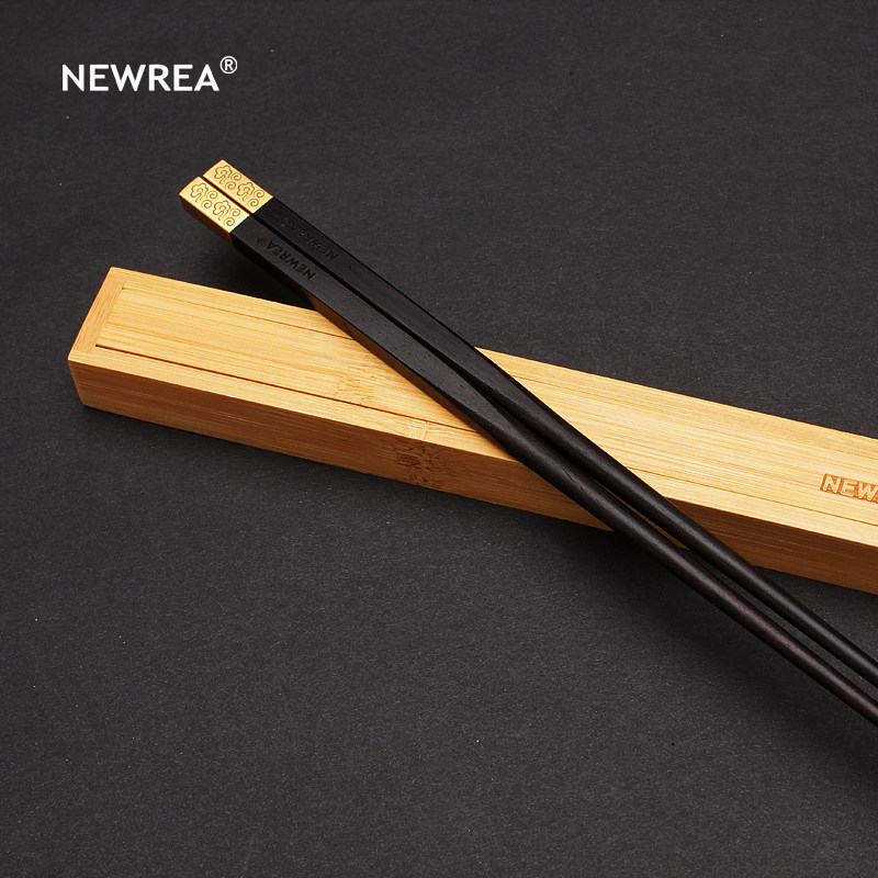 筷子newrea新锐乌木雾金21cm旅行便携筷子