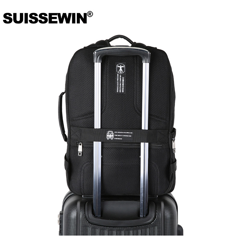 祥兴集团suissewin双肩包休闲背包女中中学生书包大容量双肩背包