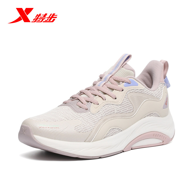 特步女鞋跑步2021秋冬新款透气学生休闲保暖跑步鞋