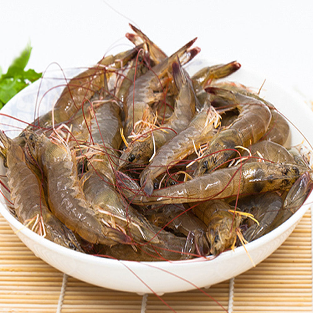 国产kg5060尾300g对虾4件白对虾生冻正大99元冻虾