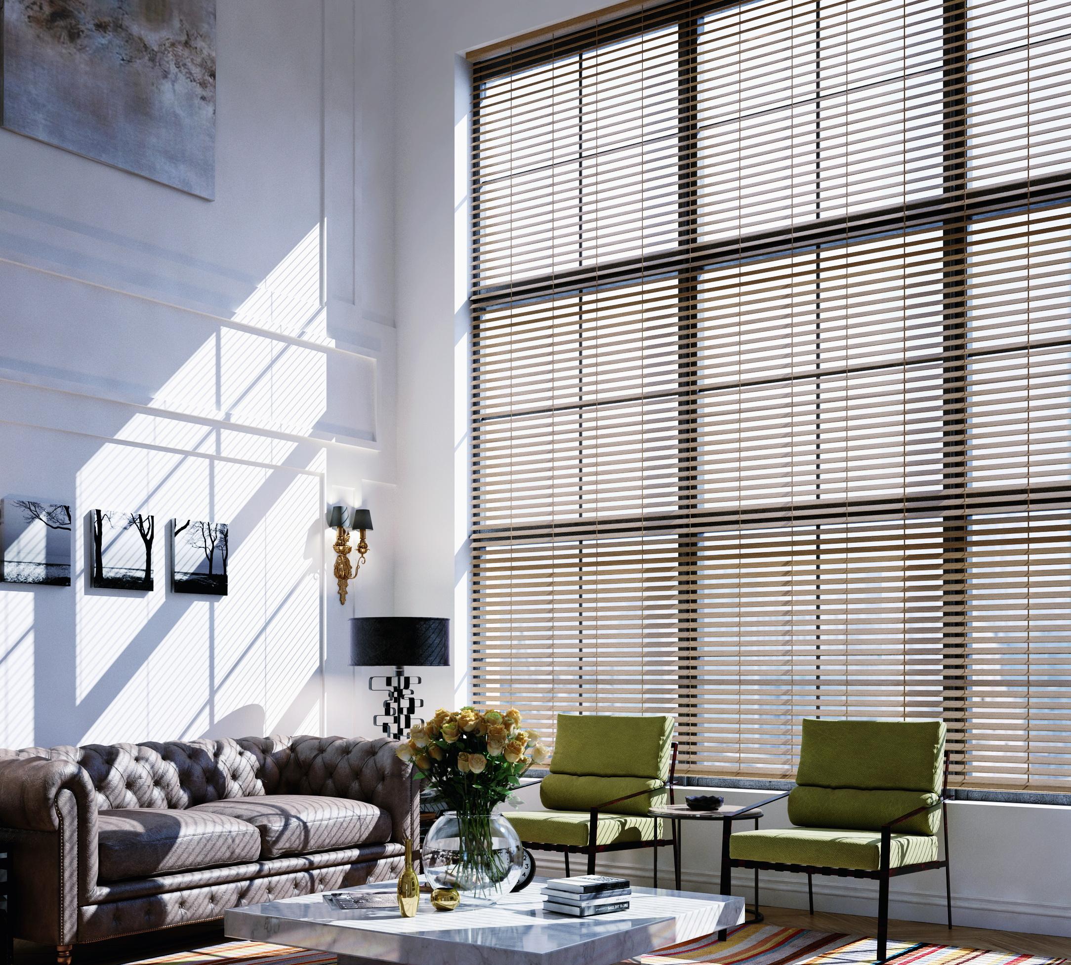 环保实木百叶窗帘纯色白色卧室书房遮光卫生间防水木百叶办公客厅