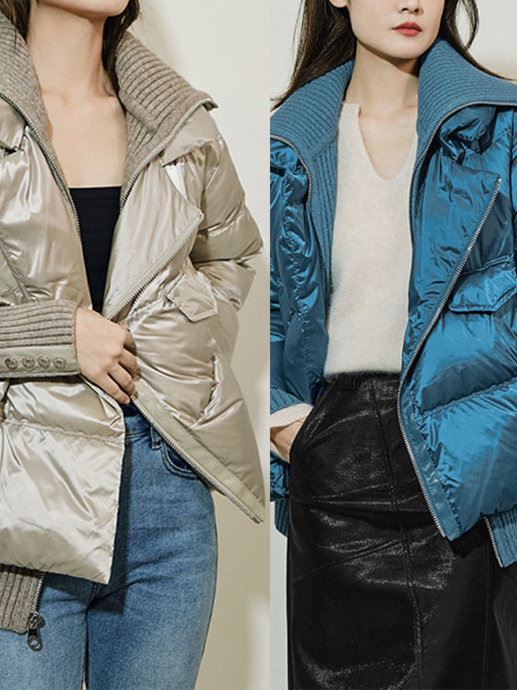 myang现货南极之恋羽绒服柔软丰盈针织两件亮面羽绒服