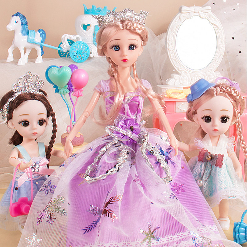 2023洋娃娃儿童玩具公主小女孩女孩子芭娃比娃套装女童过家家玩具
