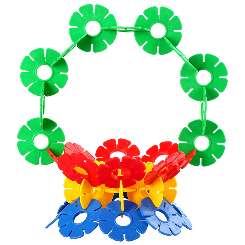晨风大号雪花花积木插片加厚儿童益智拼插幼儿建构