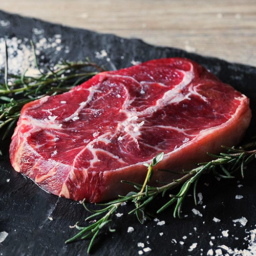 牛排美国prime板腱原切300克2片生牛肉