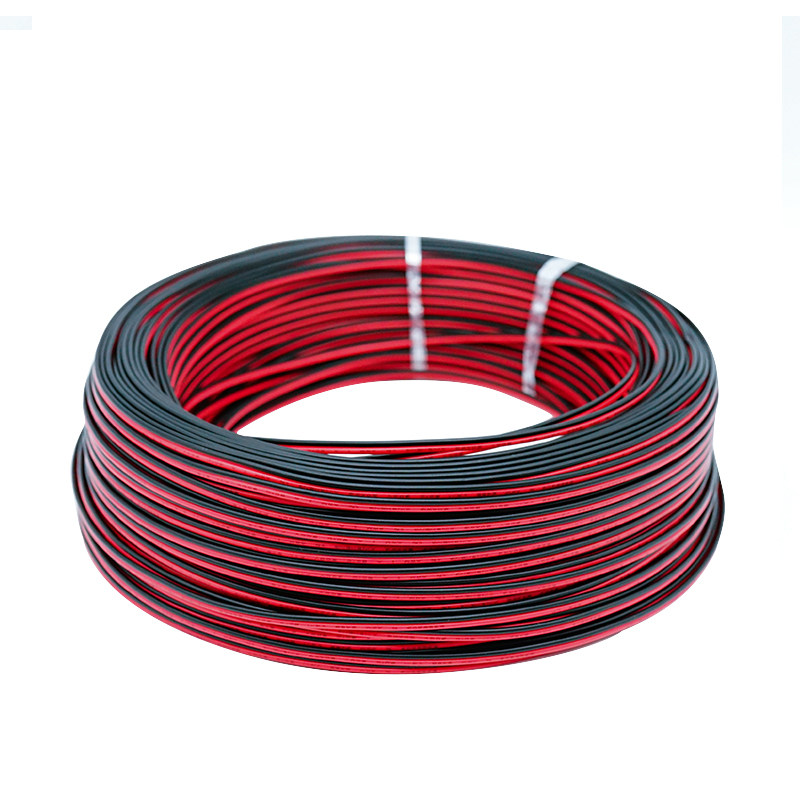 国标红黑平行线rvb205平方led幻彩3pin灯带rgb连接线