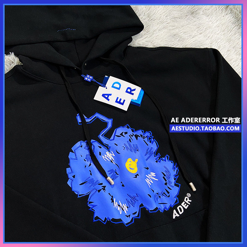韩国潮牌ader刺绣连帽卫衣女秋冬新款ae设计卫衣