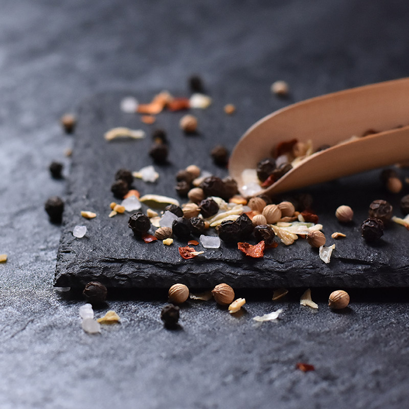 黑胡椒海盐混合调味料带研磨器瓶低卡少脂健身沙拉西餐牛排鸡胸肉