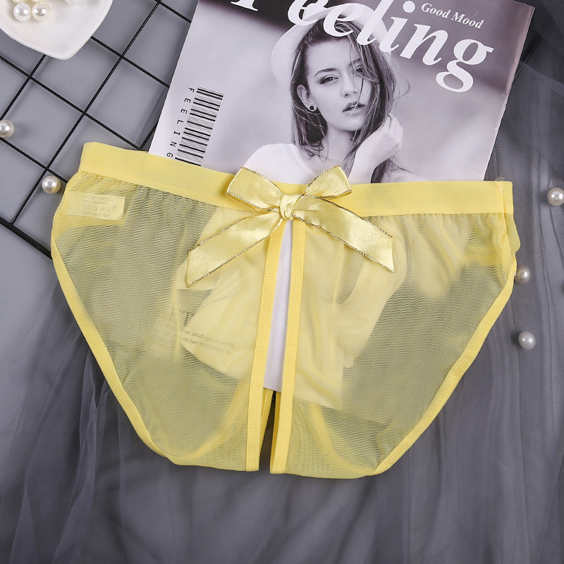开档内裤女开叉开开裆透明透气网纱隐形性感女三角裤