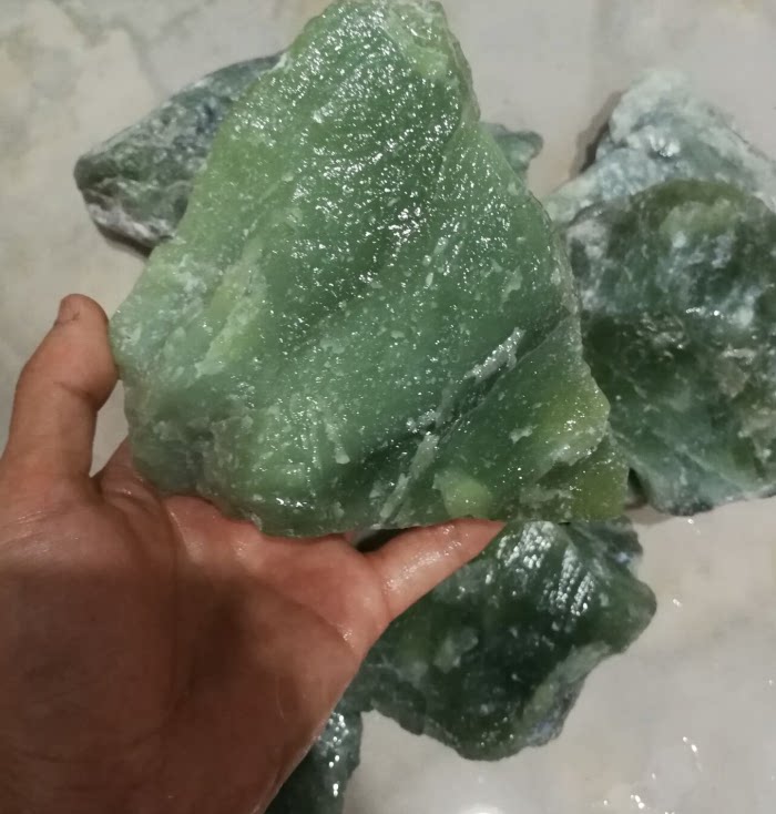 岫玉原石大块毛料籽料裸石玉石边角料雕刻摆件其他