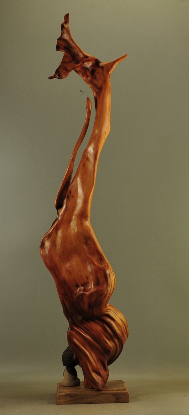 太行崖柏根雕摆件笔架串架倒流流香笔挂笔筒根雕