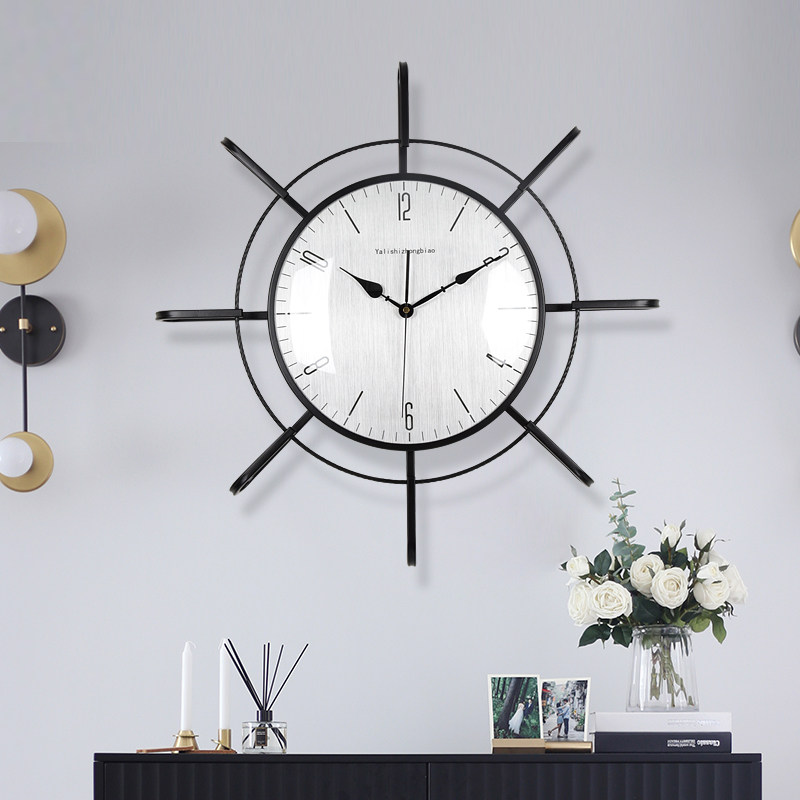 北欧艺术挂钟现代简约挂表创意大气轻奢客厅家用挂钟