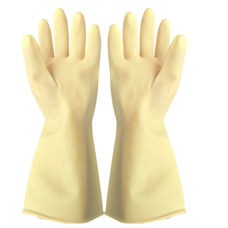 越秀山乳胶工业手套加厚型洗衣家务清洁劳保车间常规家务手套