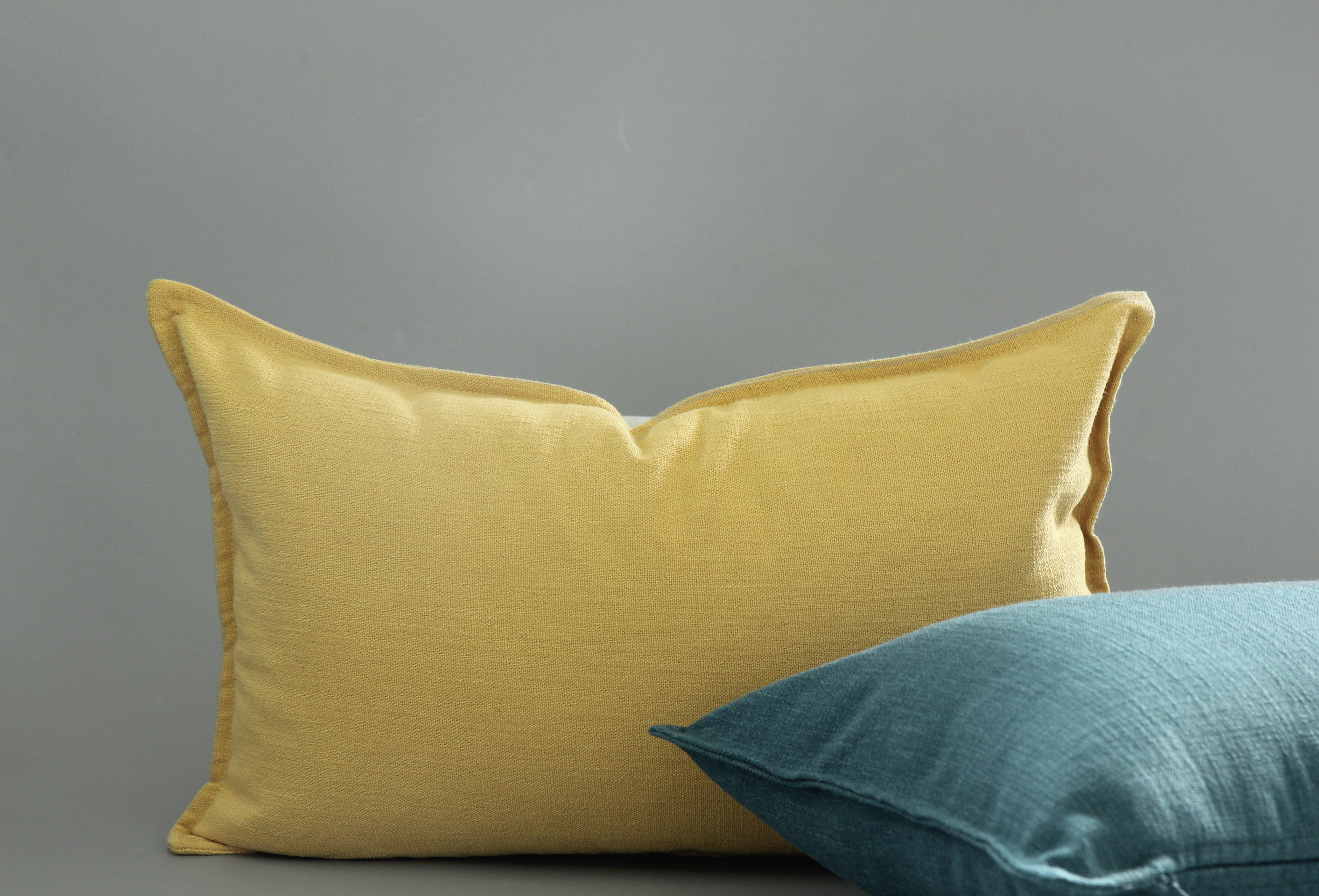 纯色加厚棉麻腰枕30*50cm长方形腰靠椅靠抱枕靠枕明黄色蓝色腰枕