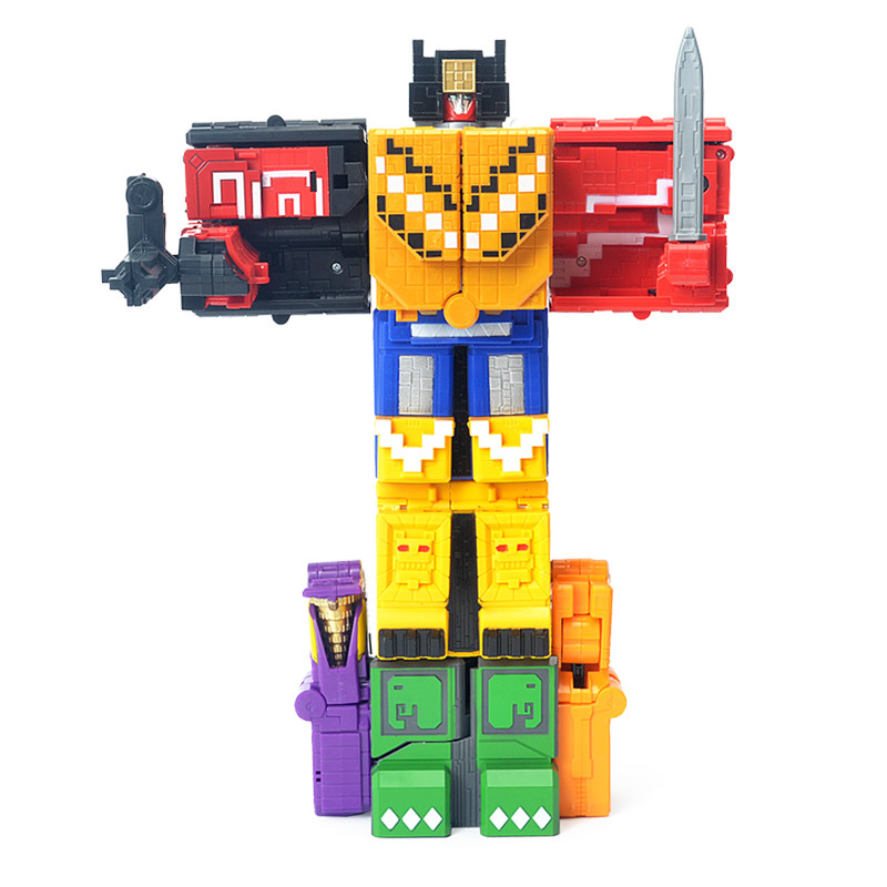 数字方块合体变形机器人3-4组合战队机甲兽神金刚6岁儿童男孩玩具