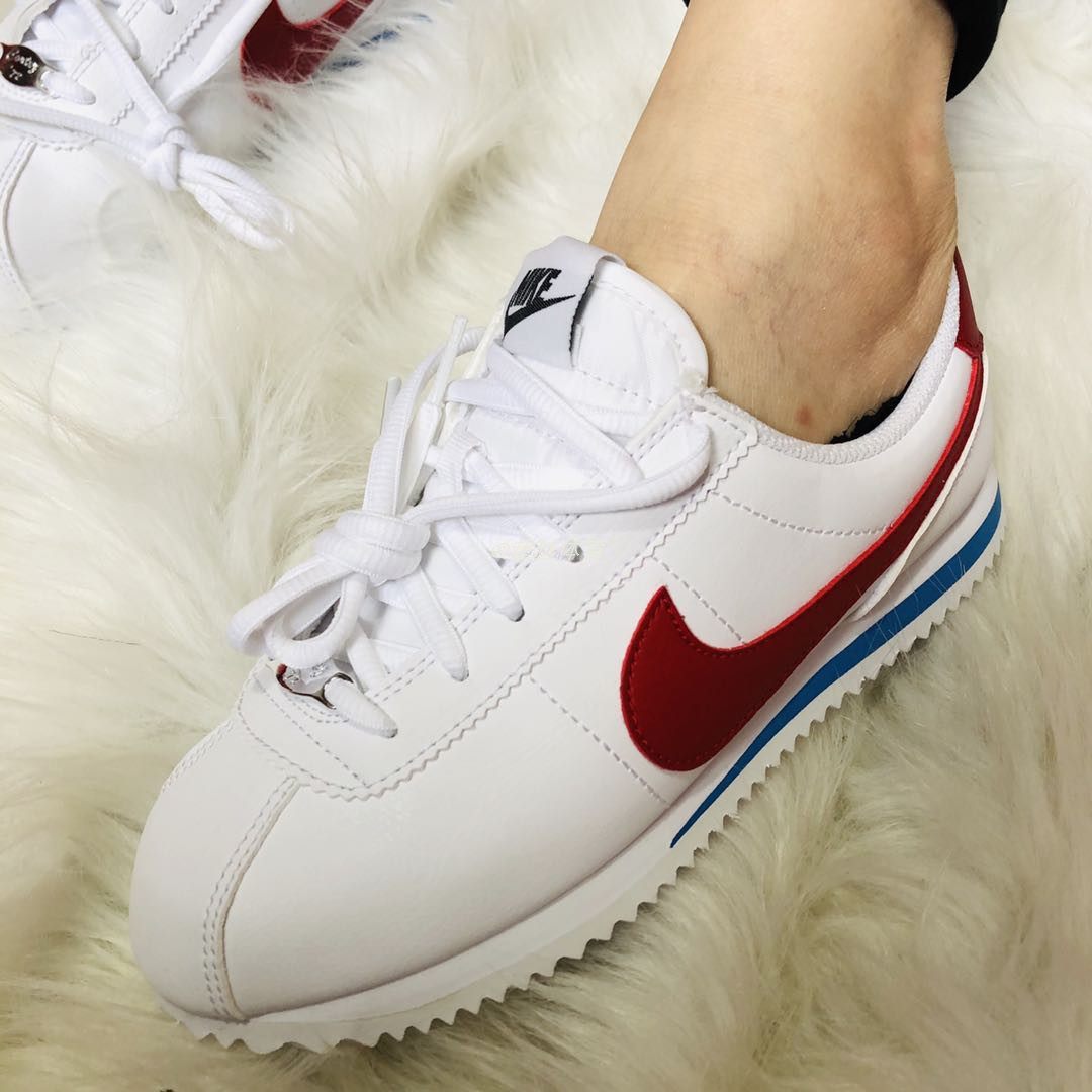 专柜正品nike耐克女子大童gs元年白红阿甘运动休闲鞋