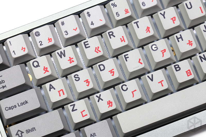kprepublic台湾注音原厂高度灰白白热升华键帽机械键盘